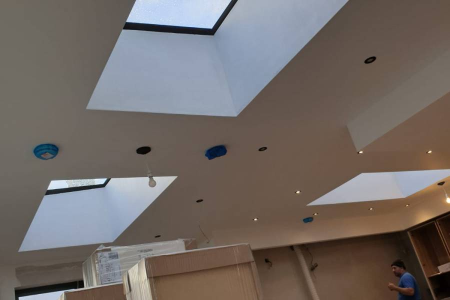 roof windows in a kitchen extension in Dublin 6